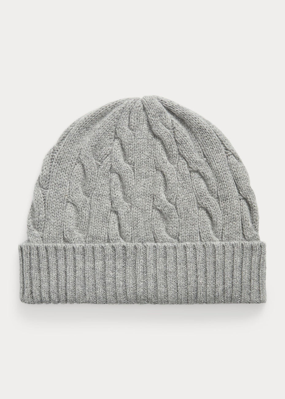 Cable Knit Beanie Fawn Grey