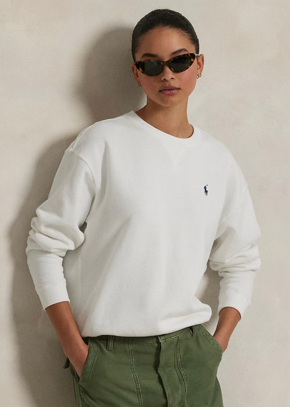 Ralph Lauren College crew - White