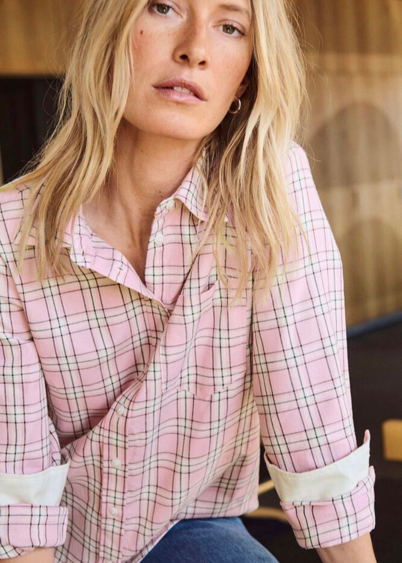 Yana Shirt Pink Check