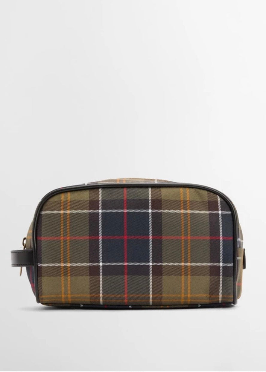 Tartan Washbag Olive