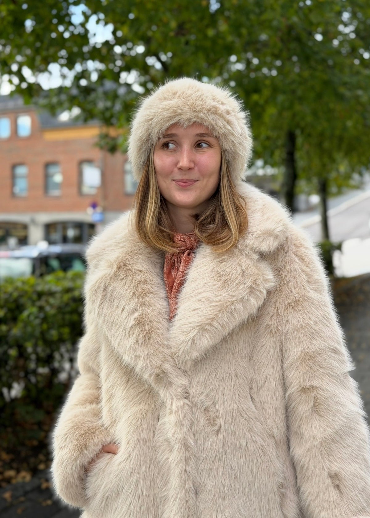St. Moritz Fuskepels Jakke Lys Beige