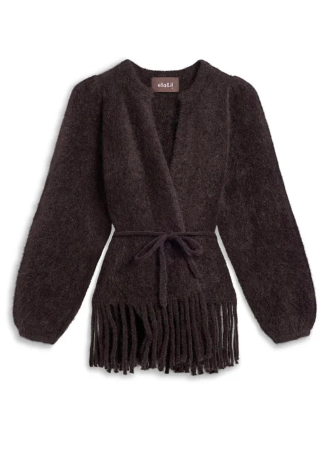 Fidele Chunky Cardigan Dark Brown