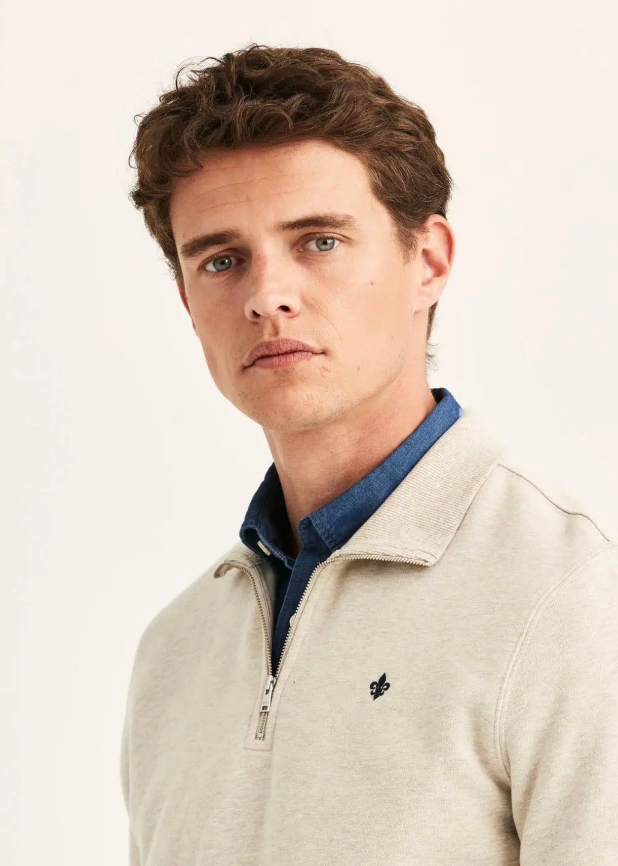 Brandon Lily Half Zip Khaki