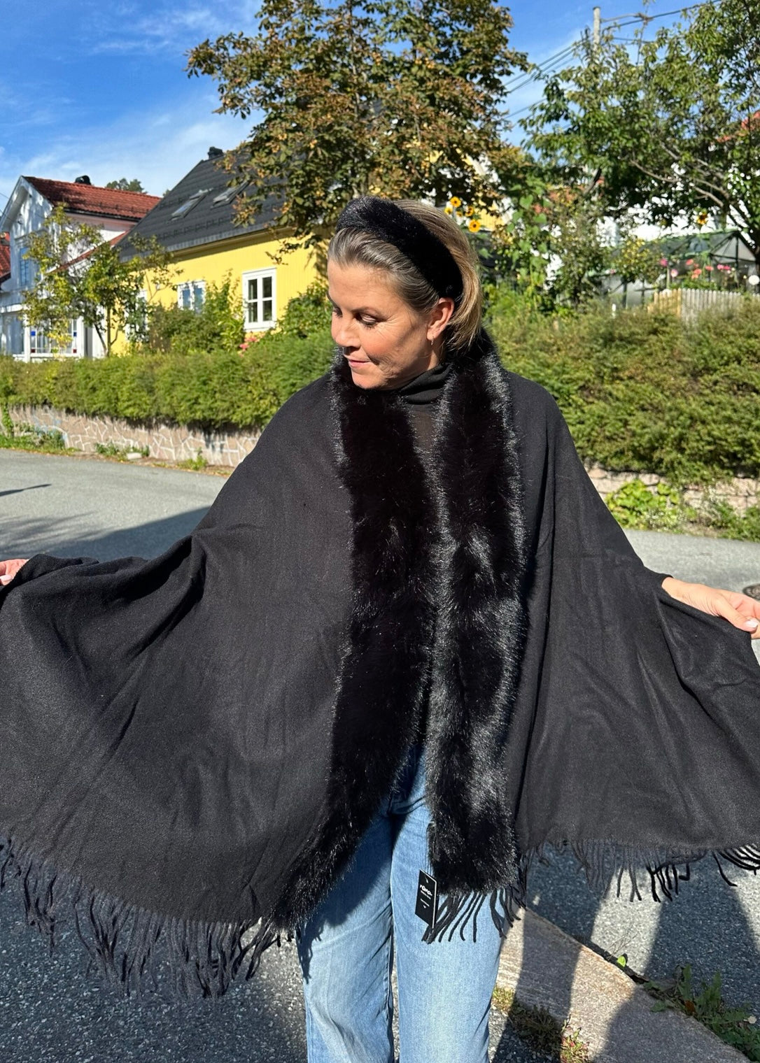 Jackie ullskjerf Svart