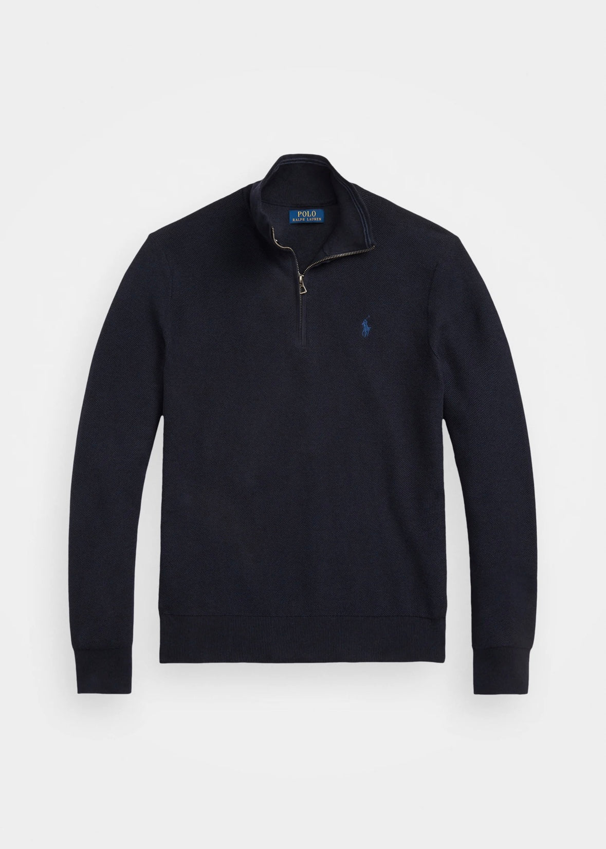 Mesh Knit Quarter Zip Hunter Navy