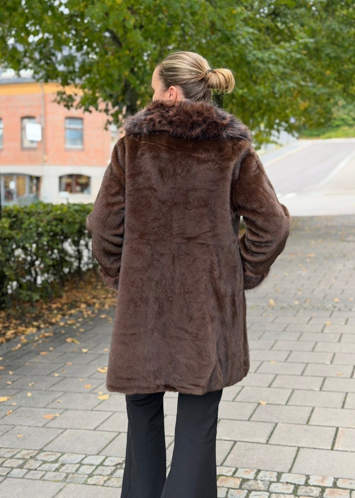 London Fuskepels Jakke Minkbrun/Leo