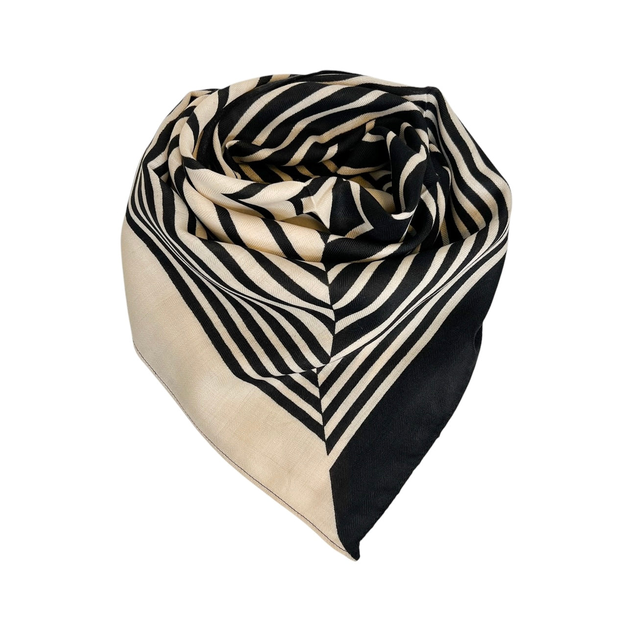 Noma Bomull/Viskose skjerf - Sort/Cream