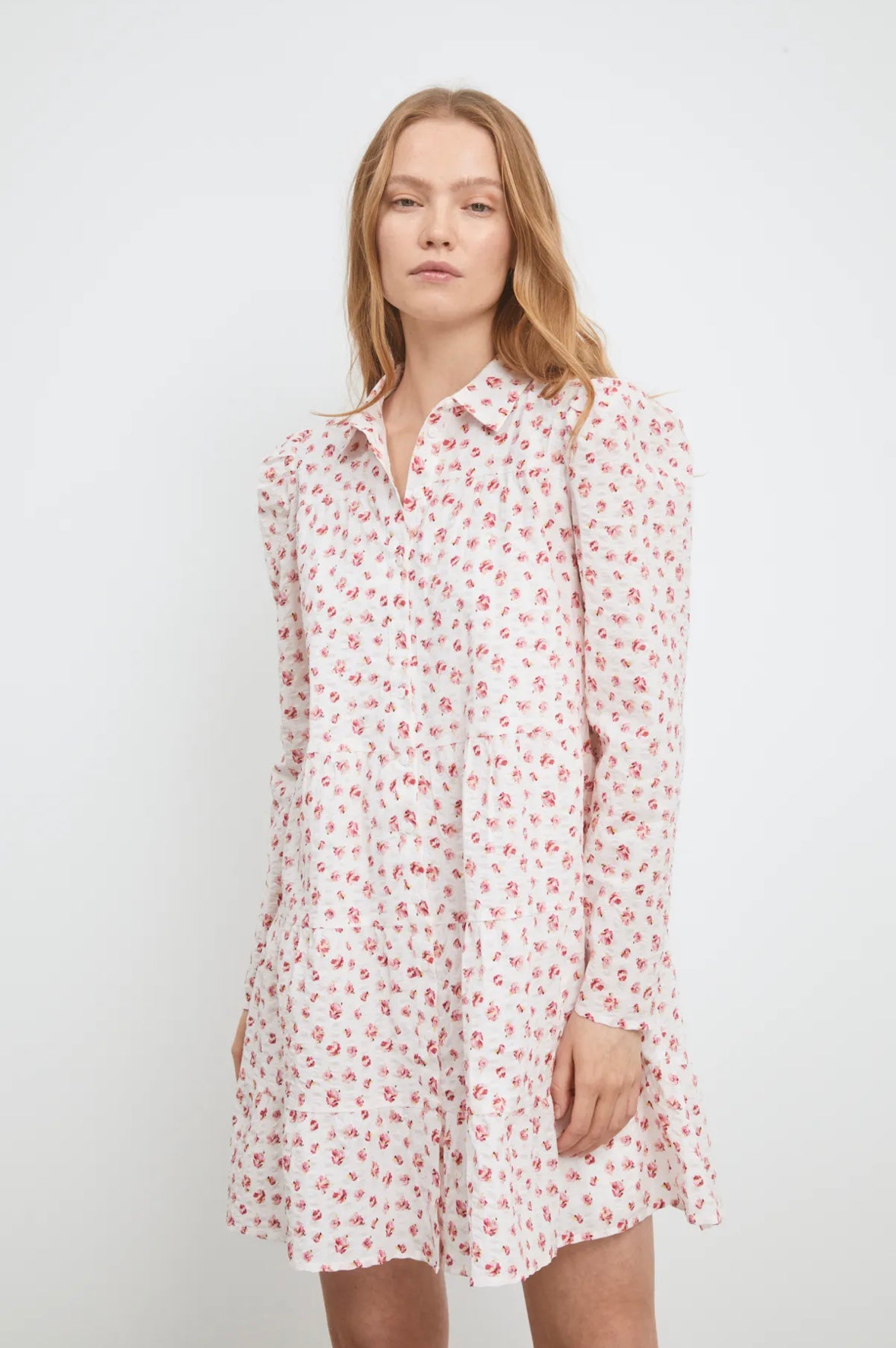 Camilla Pihl Comma Crepe dress - White Berry Print