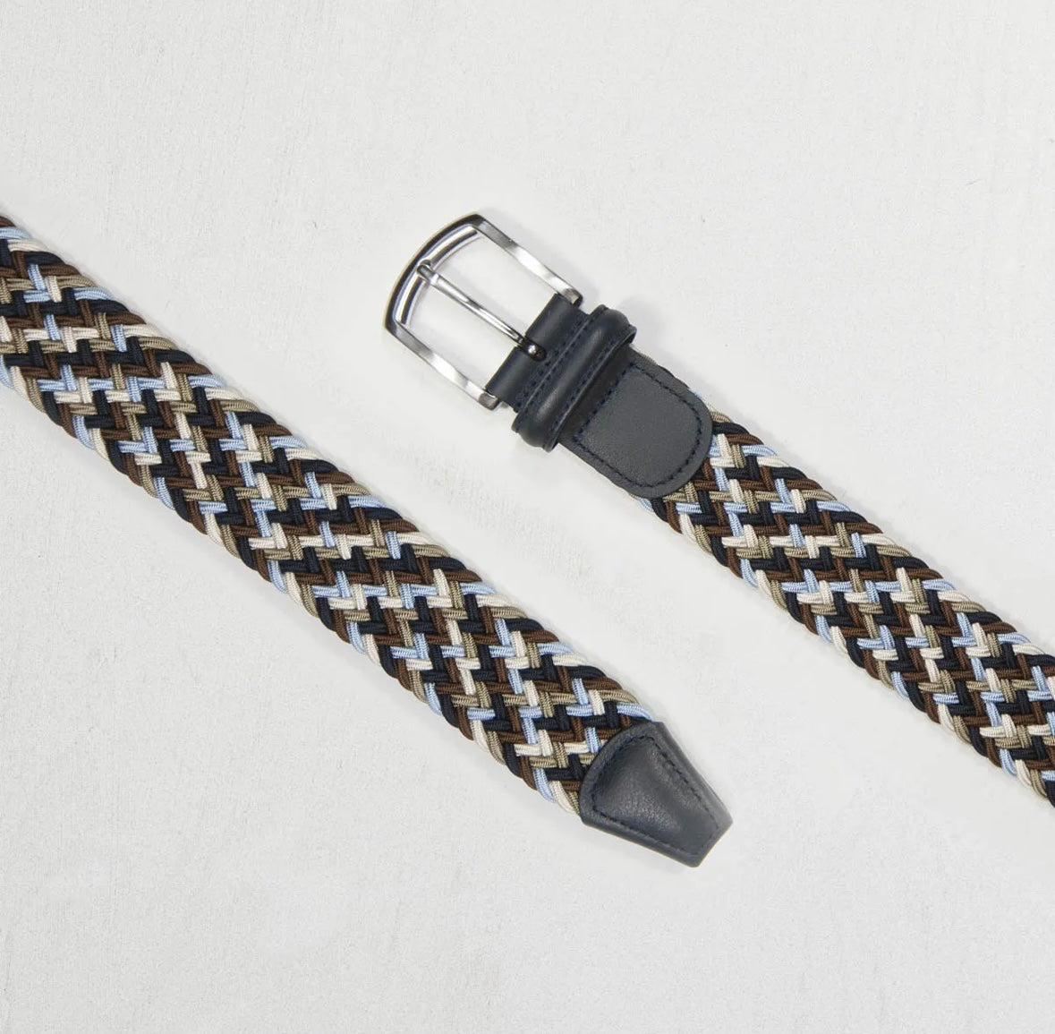 Anderson´s belte - Multi Grønn/Lyseblå