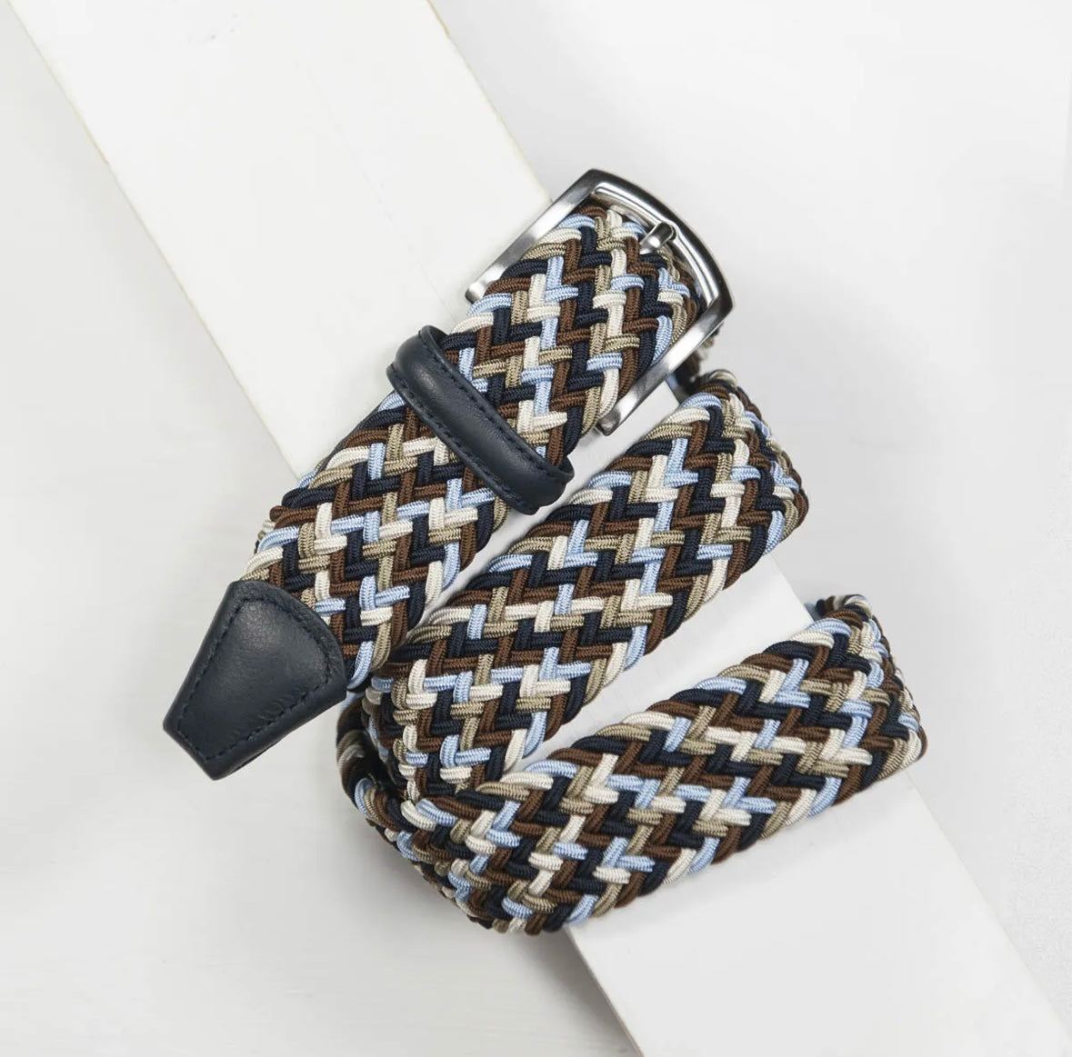 Anderson´s belte - Multi Grønn/Lyseblå