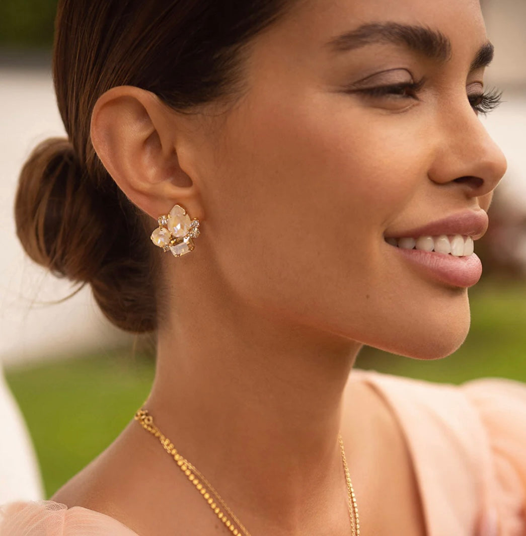Caroline Svedbom Angelina earrings Gold Ivory Delite Combo