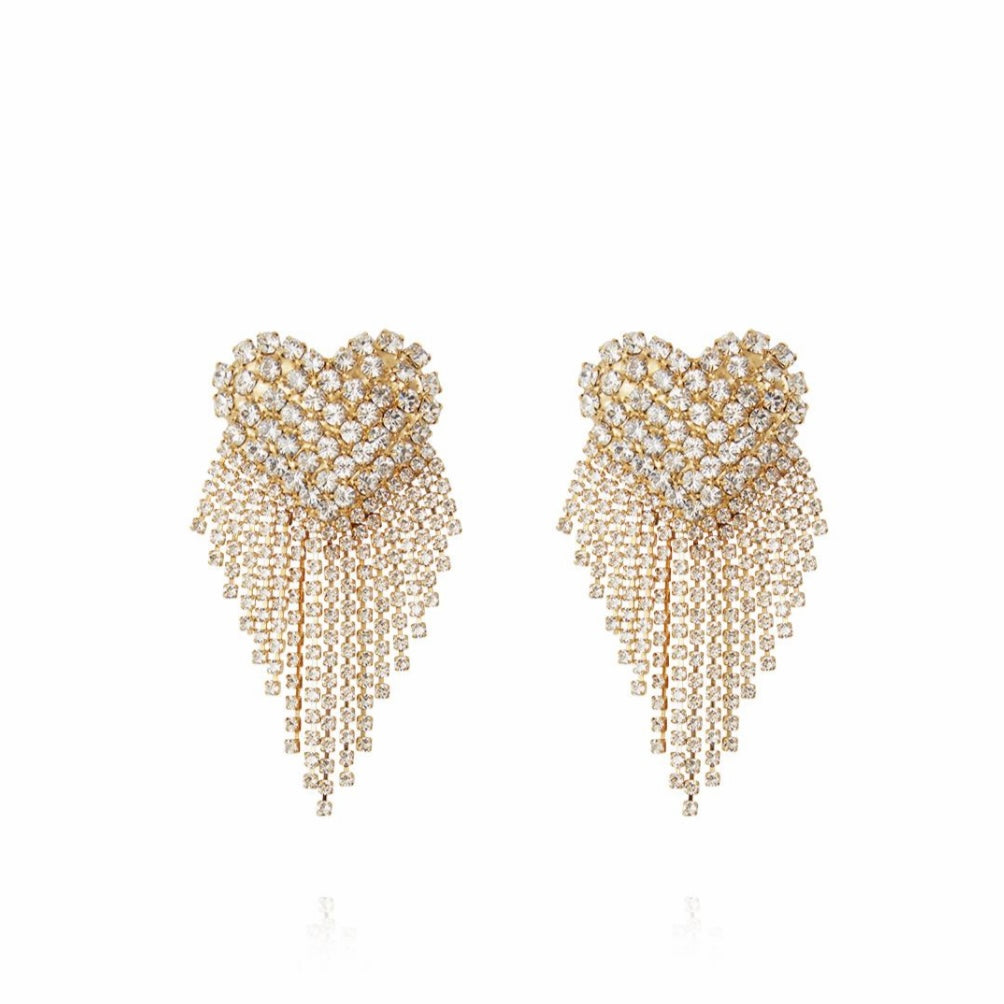 Caroline Svedbom Mini Cordelia earrings Gold Crystal