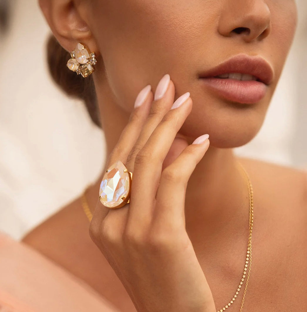 Caroline Svedbom Angelina earrings Gold Ivory Delite Combo