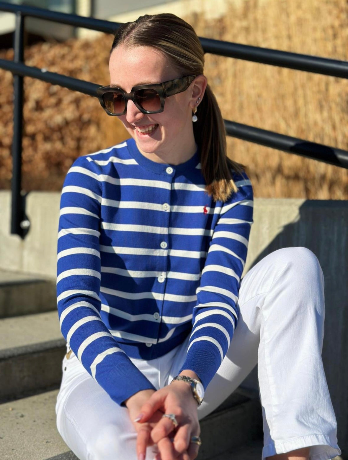 Polo Ralph Lauren Cotton cardigan - Blue Stripe