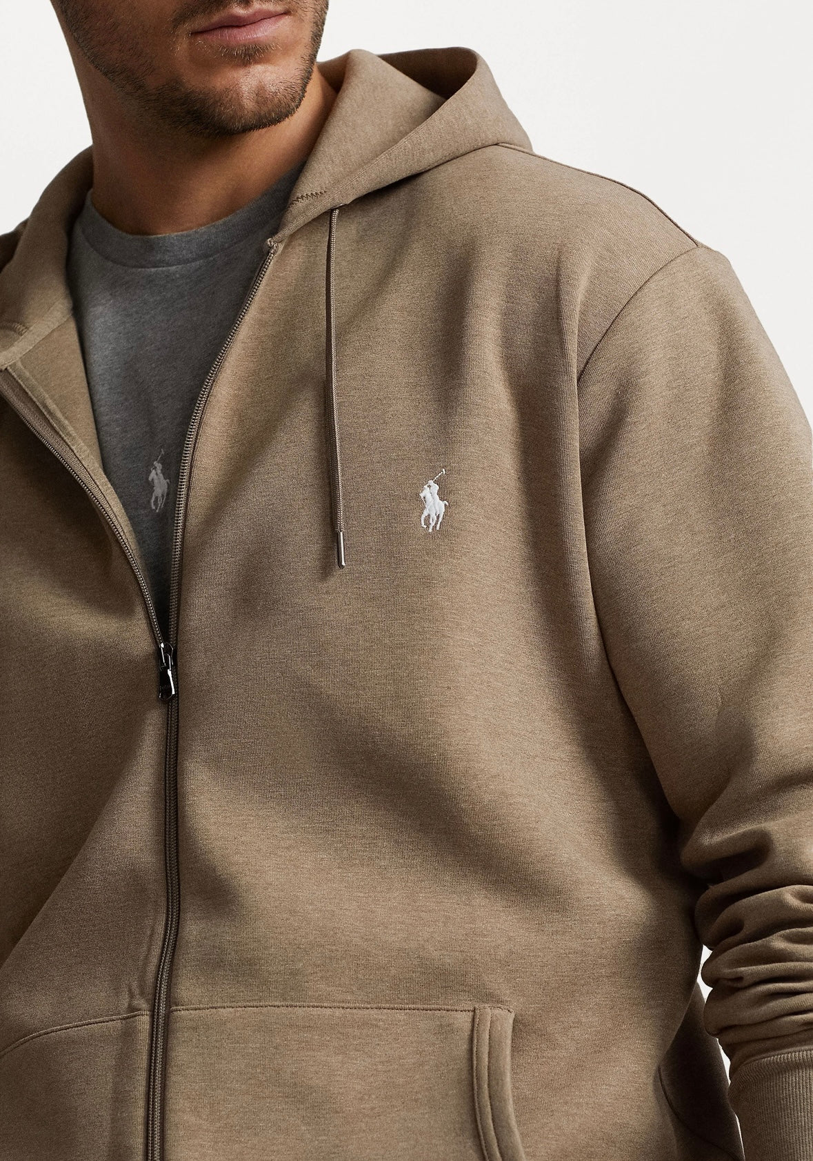 Polo Ralph Lauren College Zip hoodie - Dark Taupe