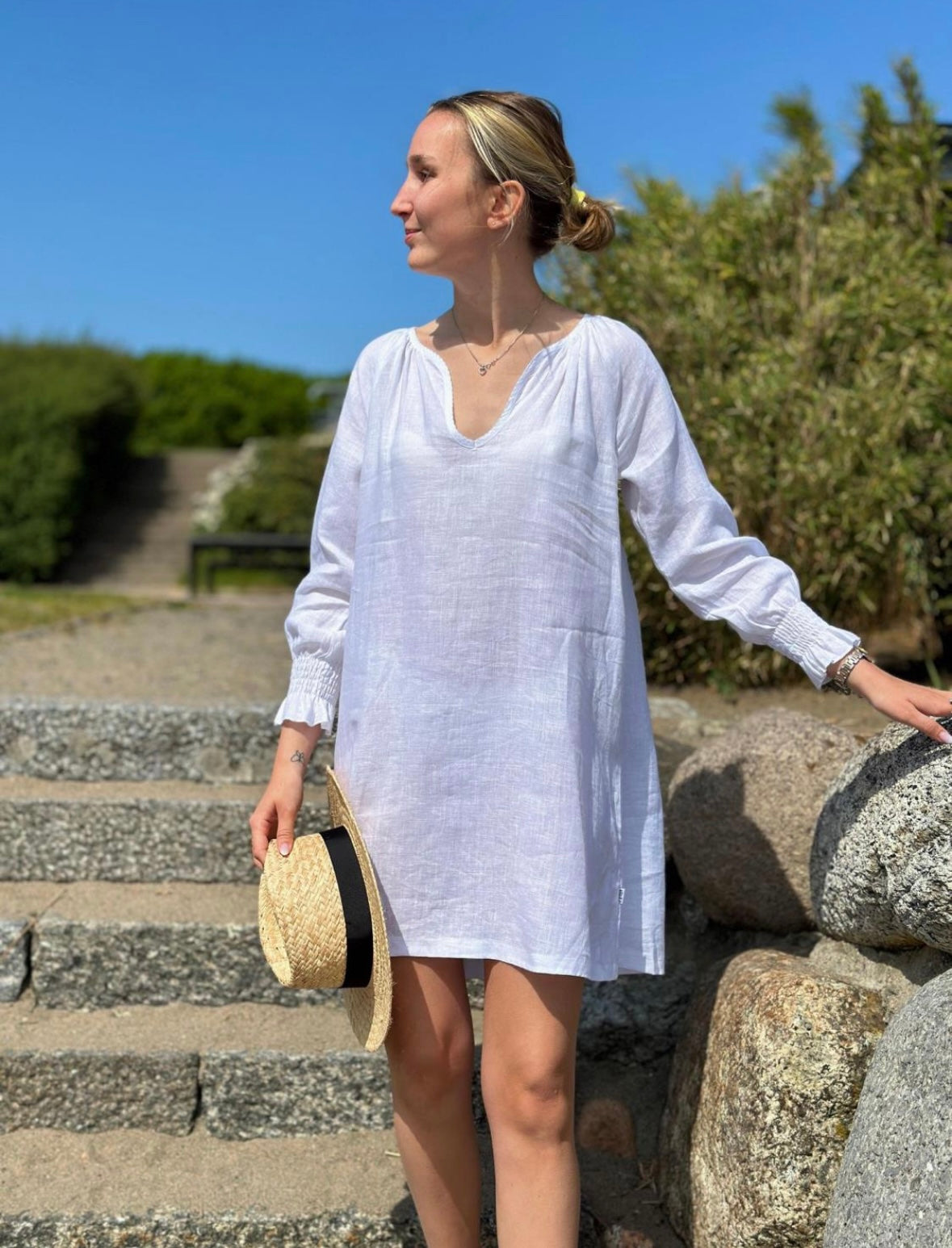 Ella&il Sam Linen dress - White