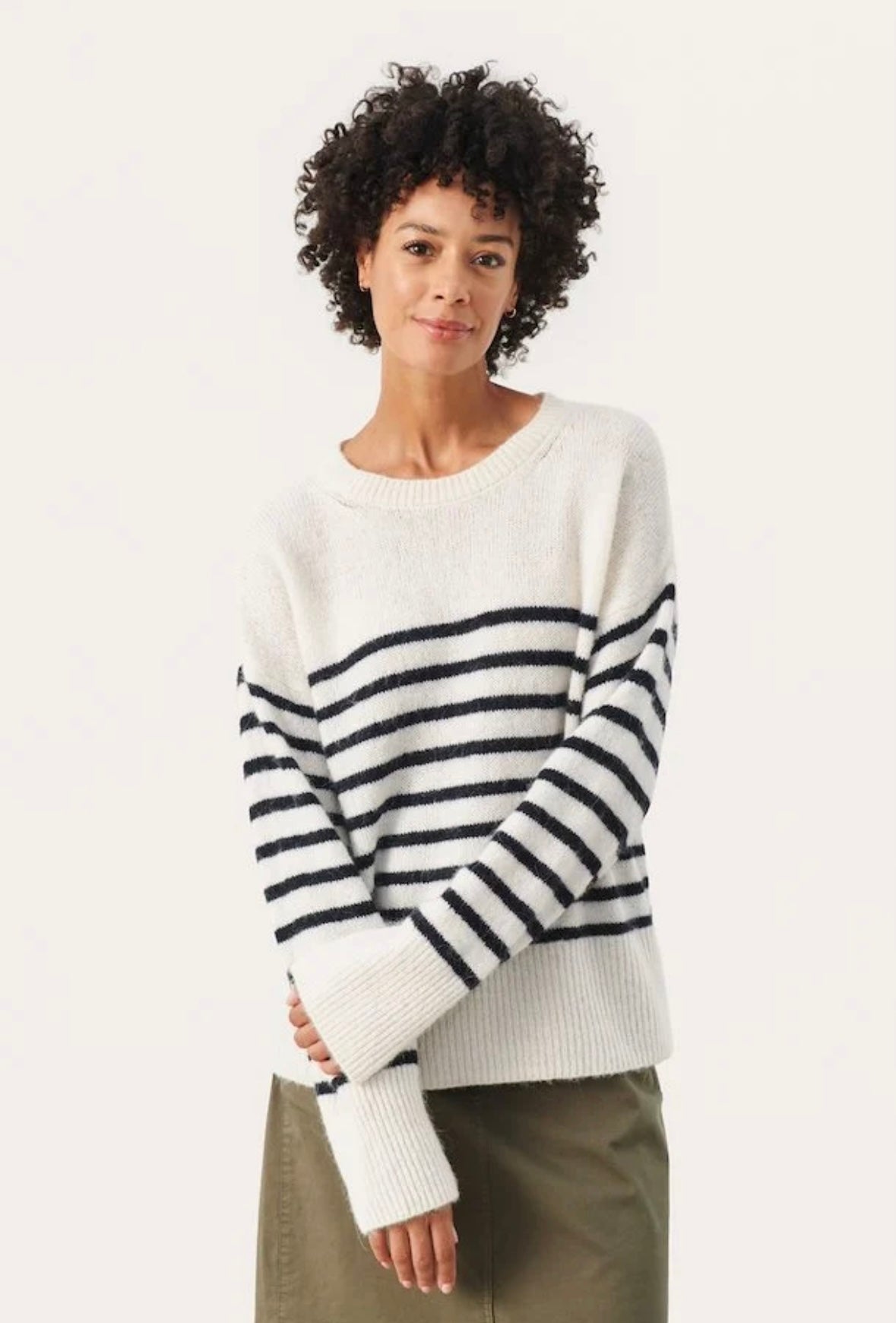 Part Two Finnley pullover - Whitecap Gray Stripe