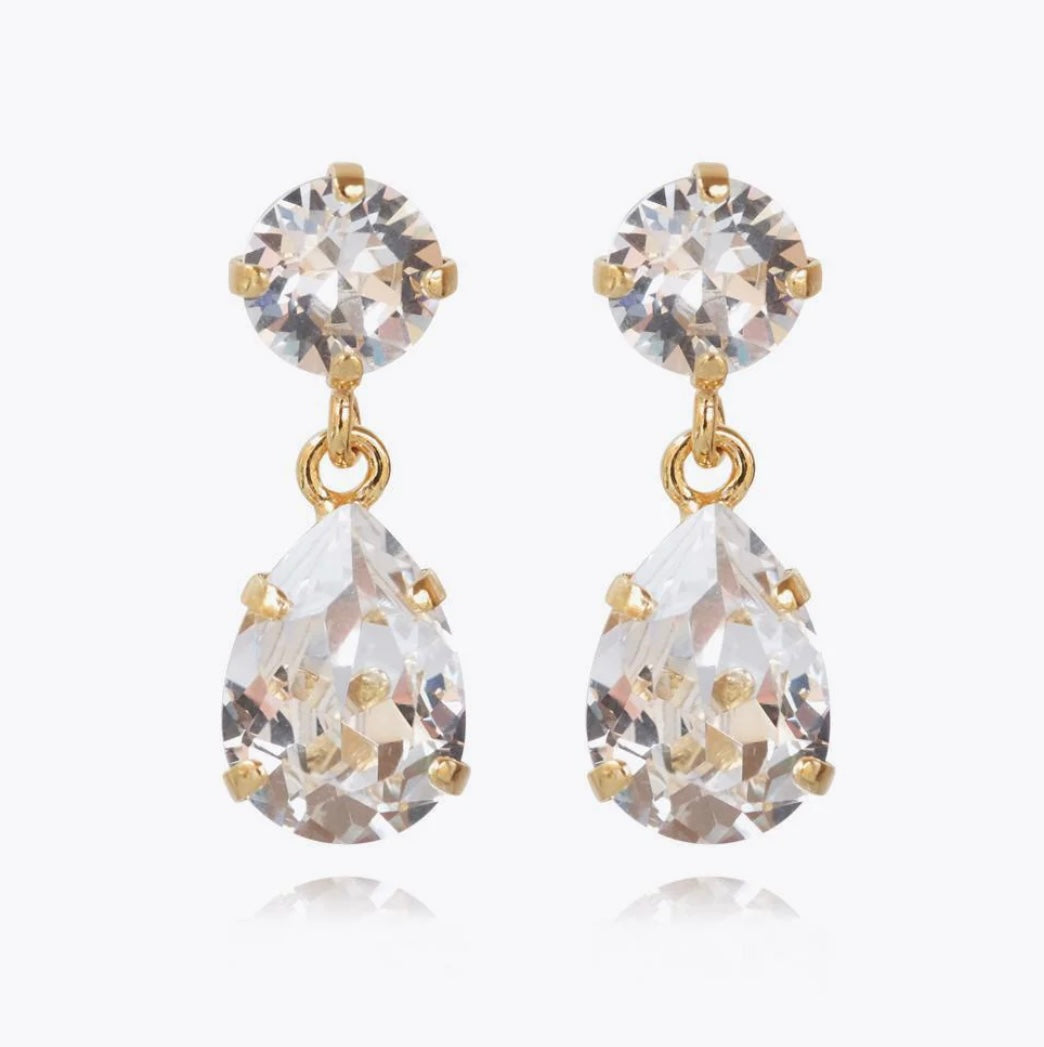 Caroline Svedbom Mini Drop earrings Gold Crystal