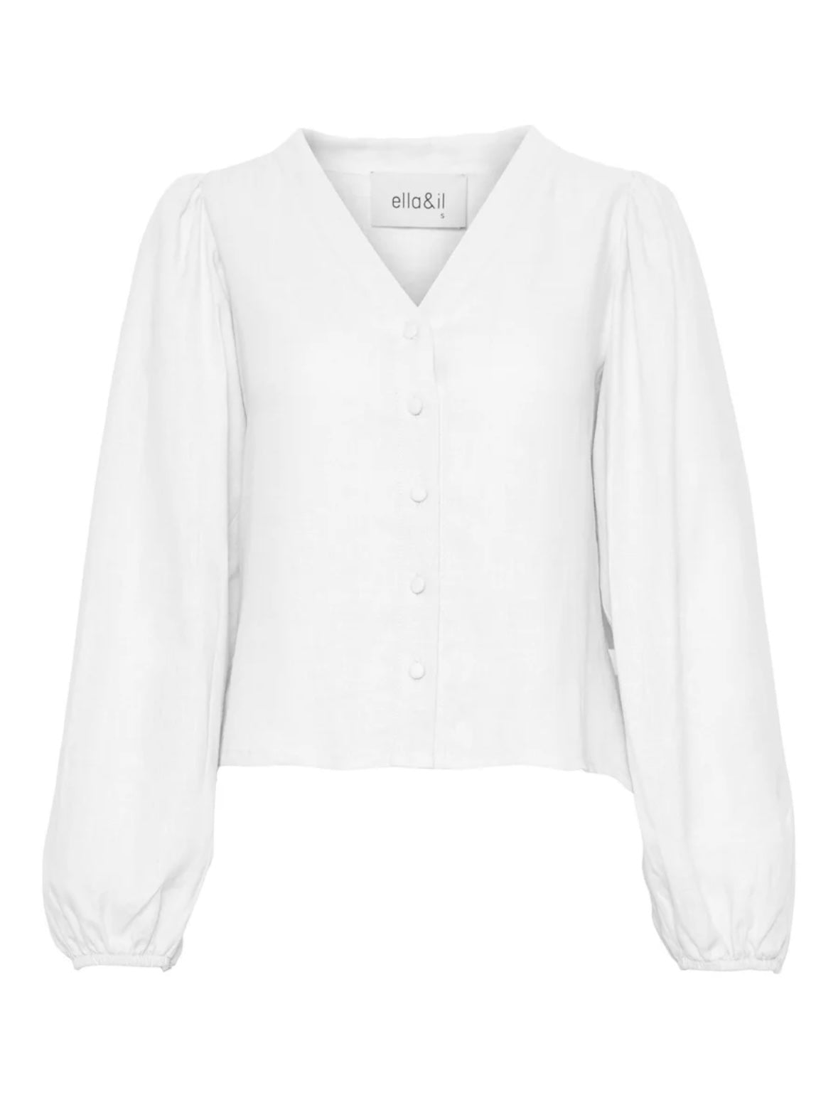 Ella&il Edith Linen shirt - White