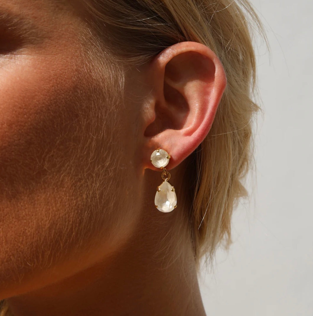 Caroline Svedbom Mini Drop earrings Gold Linen Ignite
