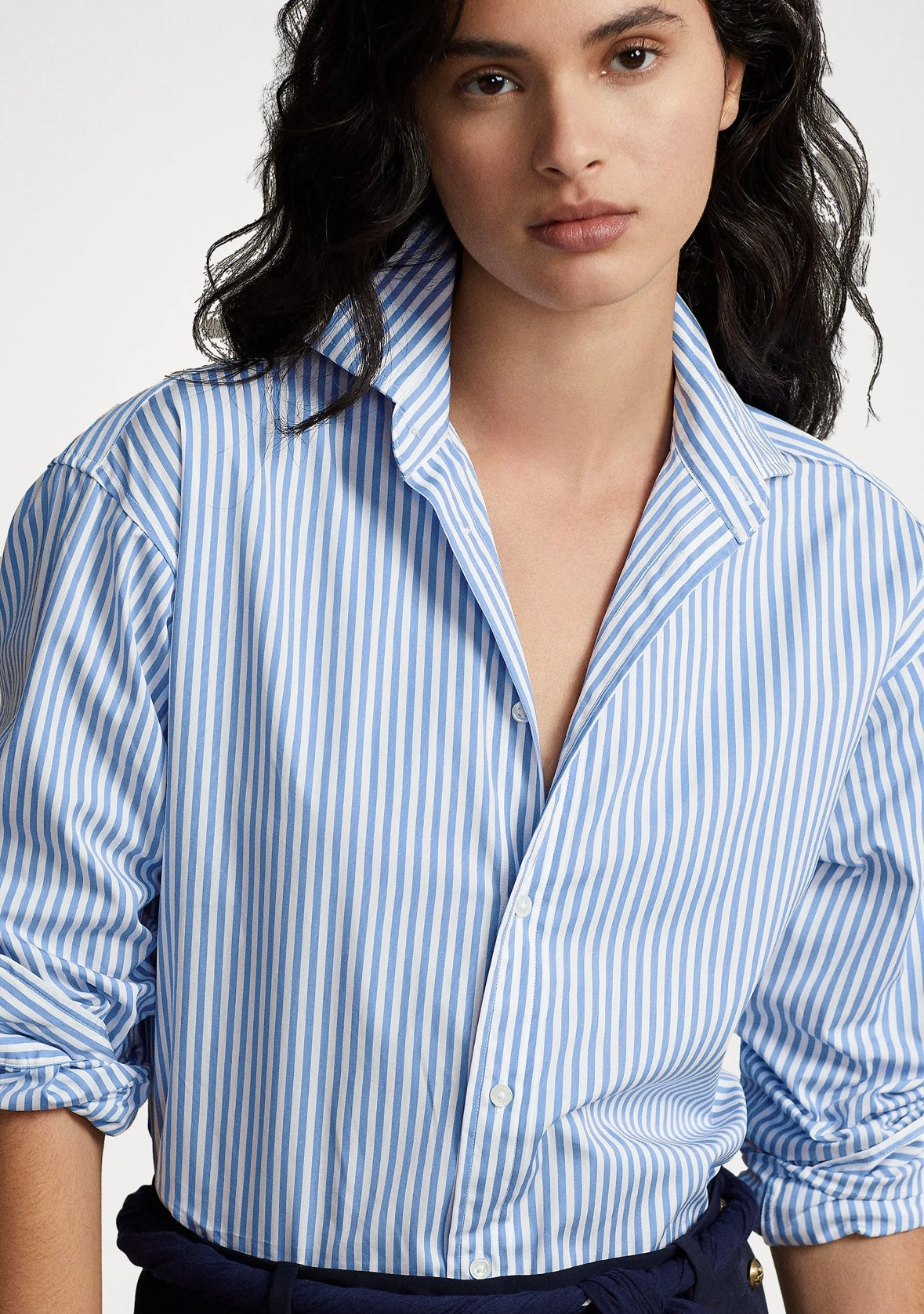 Polo Ralph Lauren Oversized shirt - White/Blue Stripe