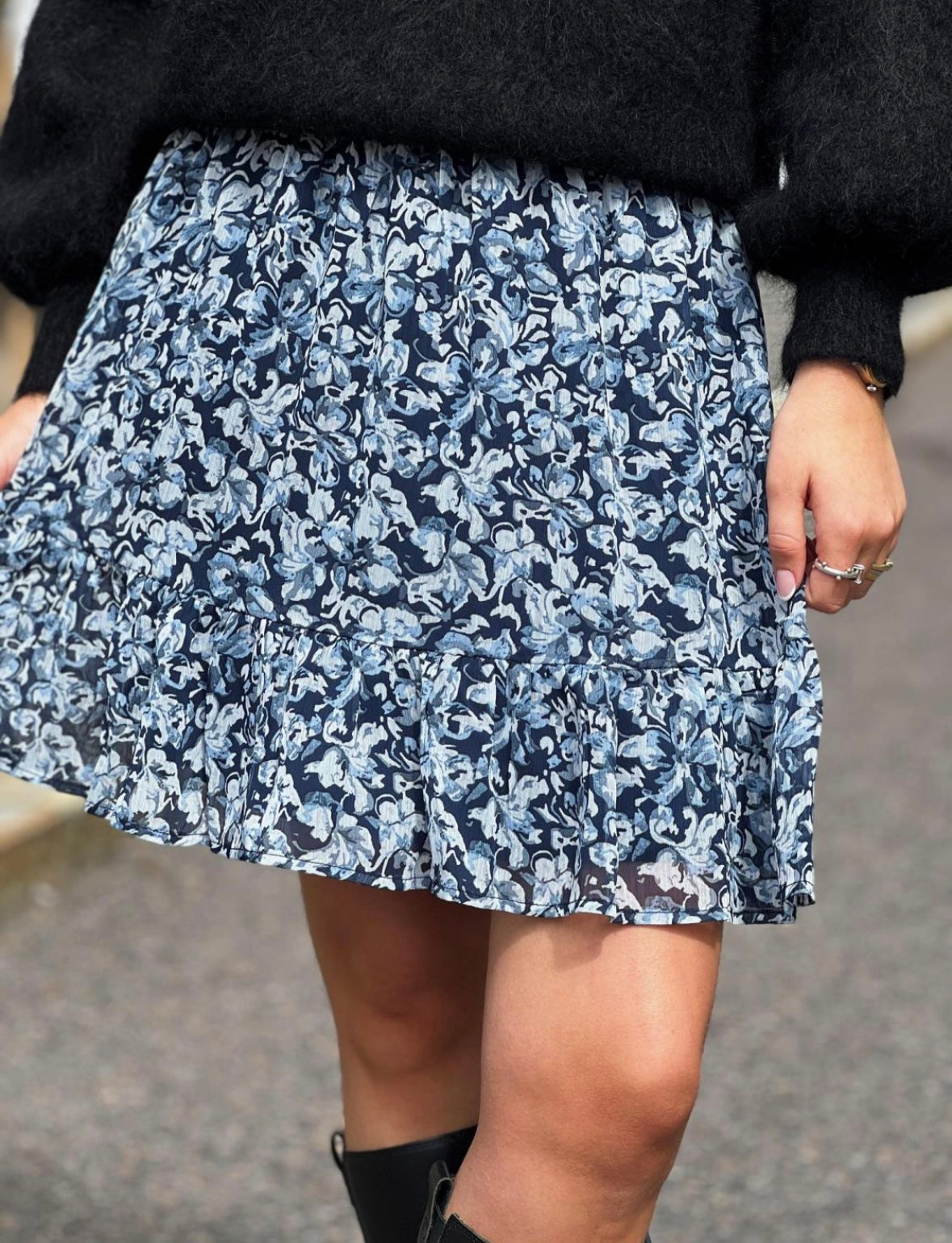 Camilla Pihl Mille skirt - Blue Dawn Print