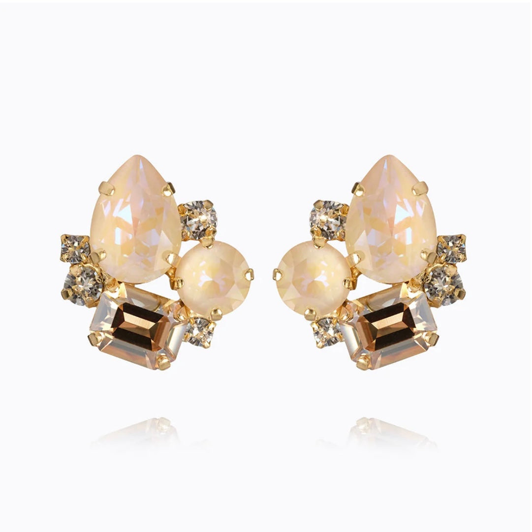 Caroline Svedbom Angelina earrings Gold Ivory Delite Combo