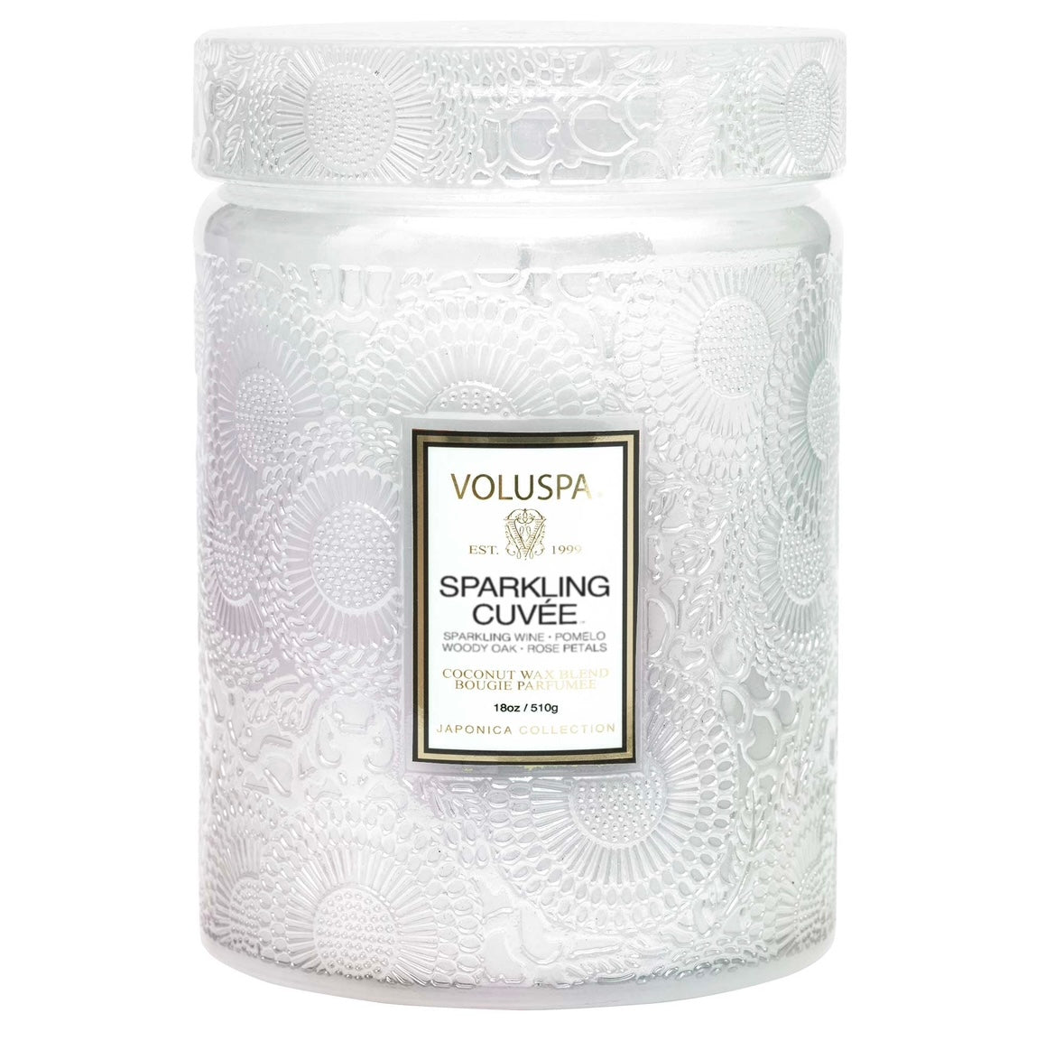 Voluspa Large Glass Jar candle - Sparkling Cuvée