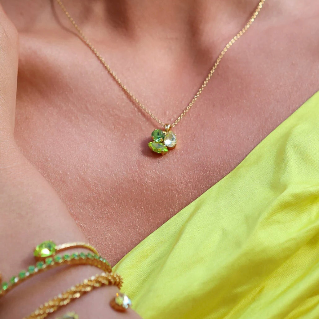Caroline Svedbom Ana necklace Gold Lime Combo