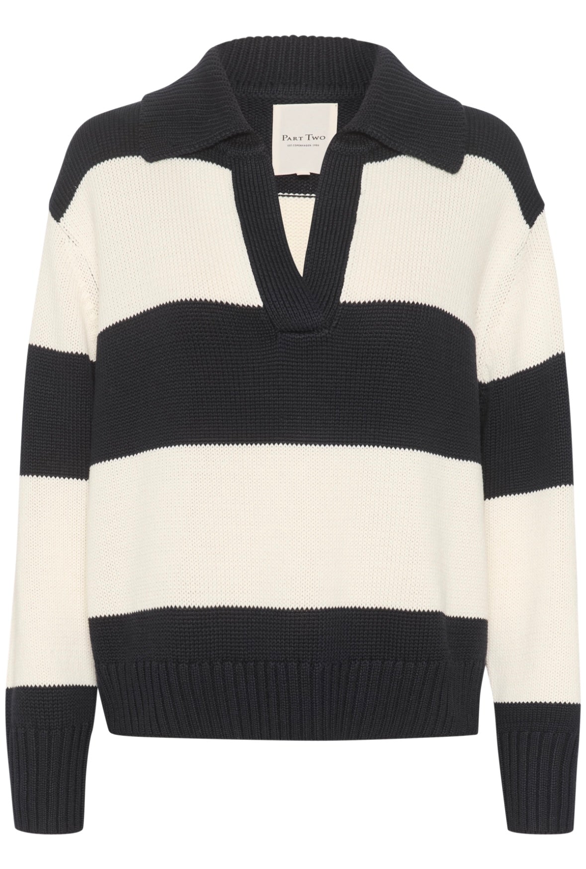 Part Two Elinda sweater - Dark Navy Bold Stripe