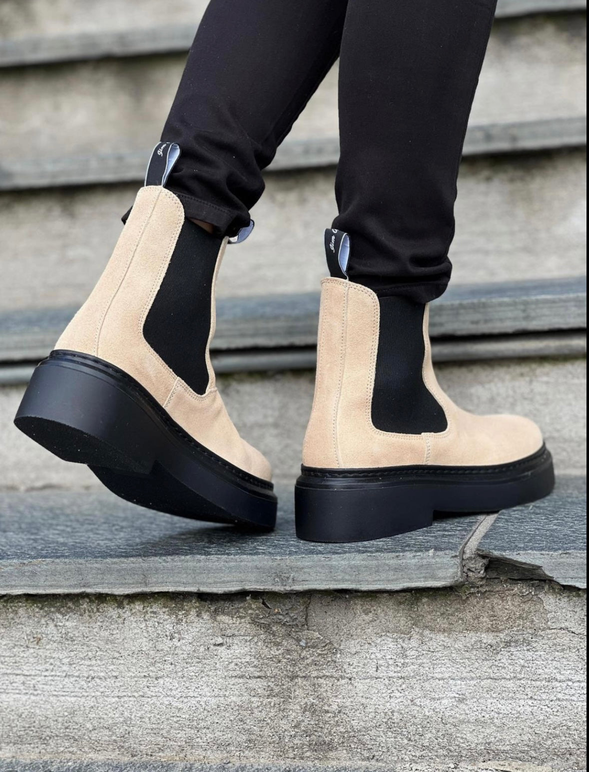 Jim Rickey Nikola Cow Suede boots - Beige