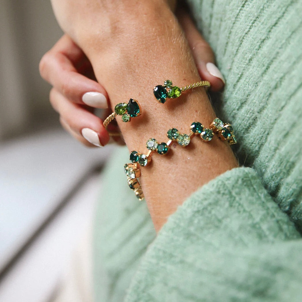 Caroline Svedbom Alisia bracelet Gold Green Combo