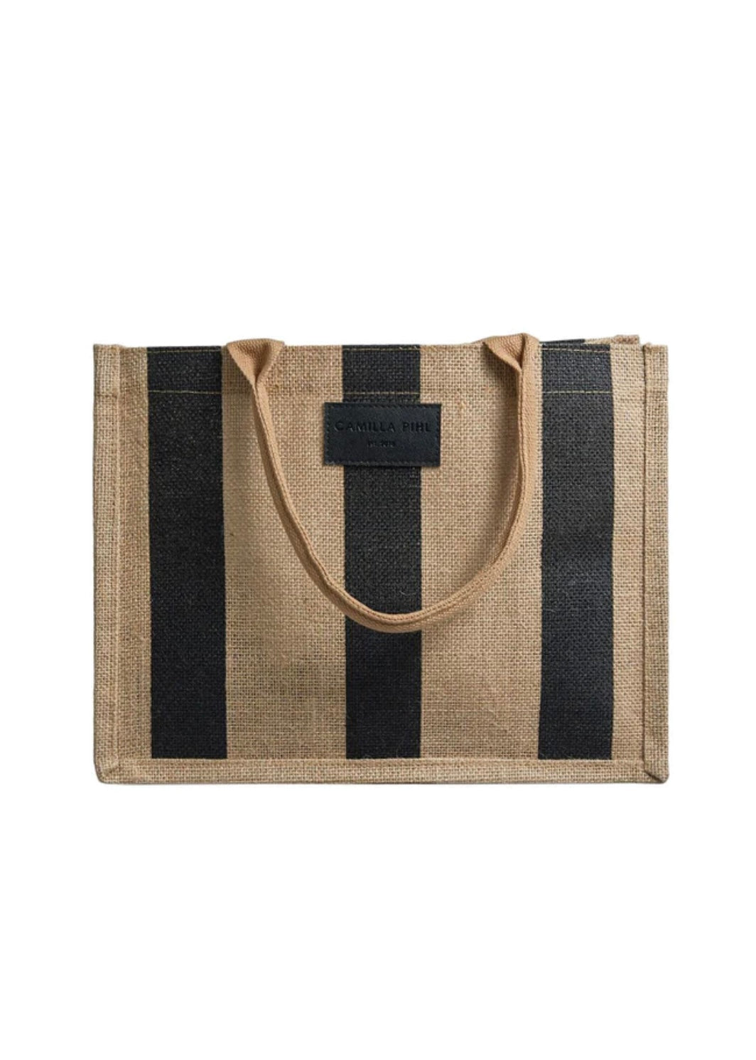 Camilla Pihl Market bag small - Black Stripe