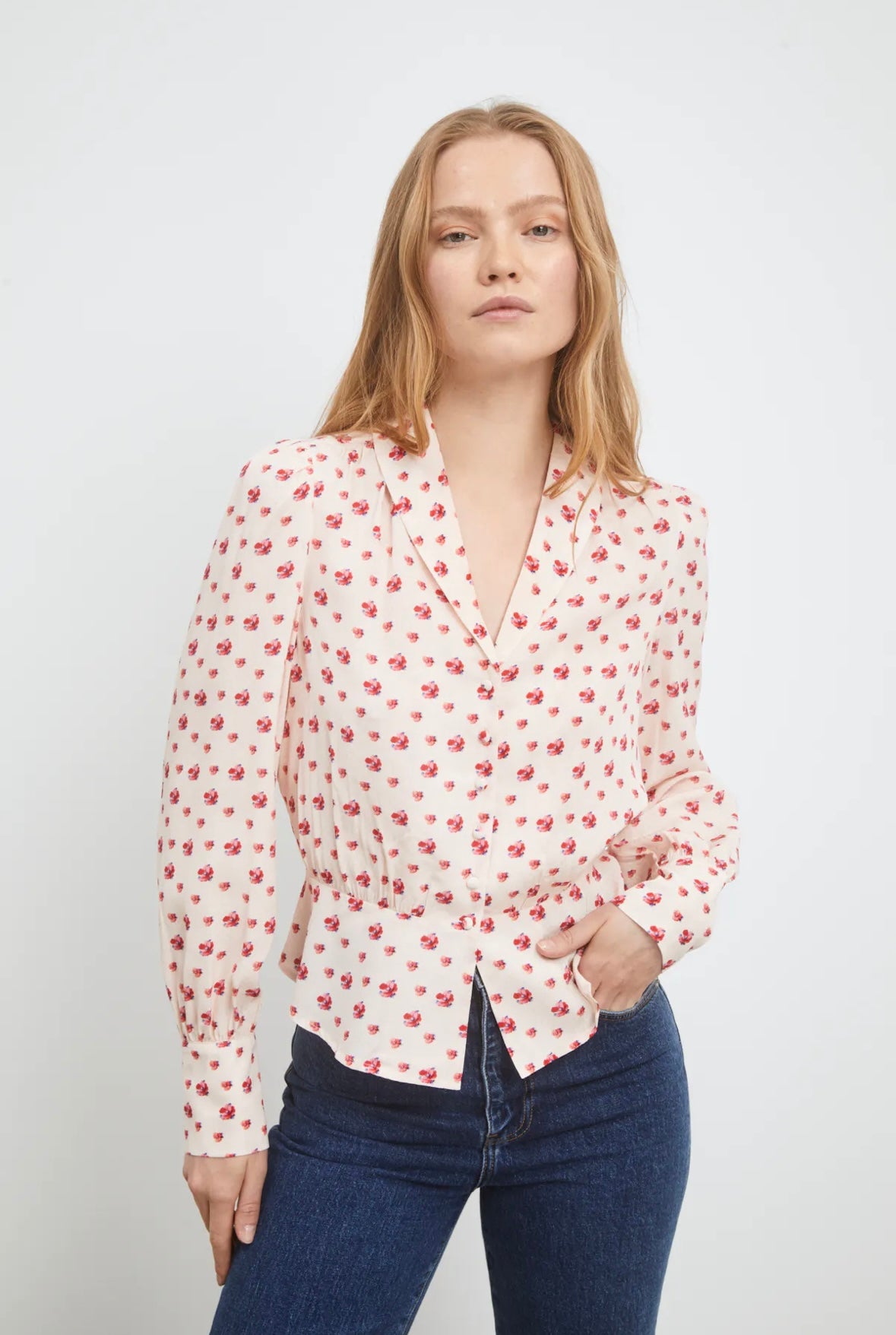 Camilla Pihl Papil blouse - Pink Berry Print