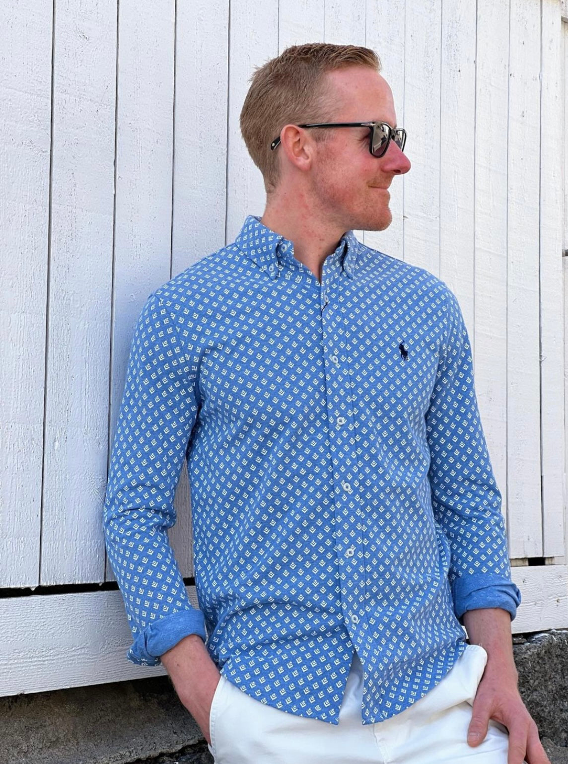 Polo Ralph Lauren Mesh shirt - Royal Dots