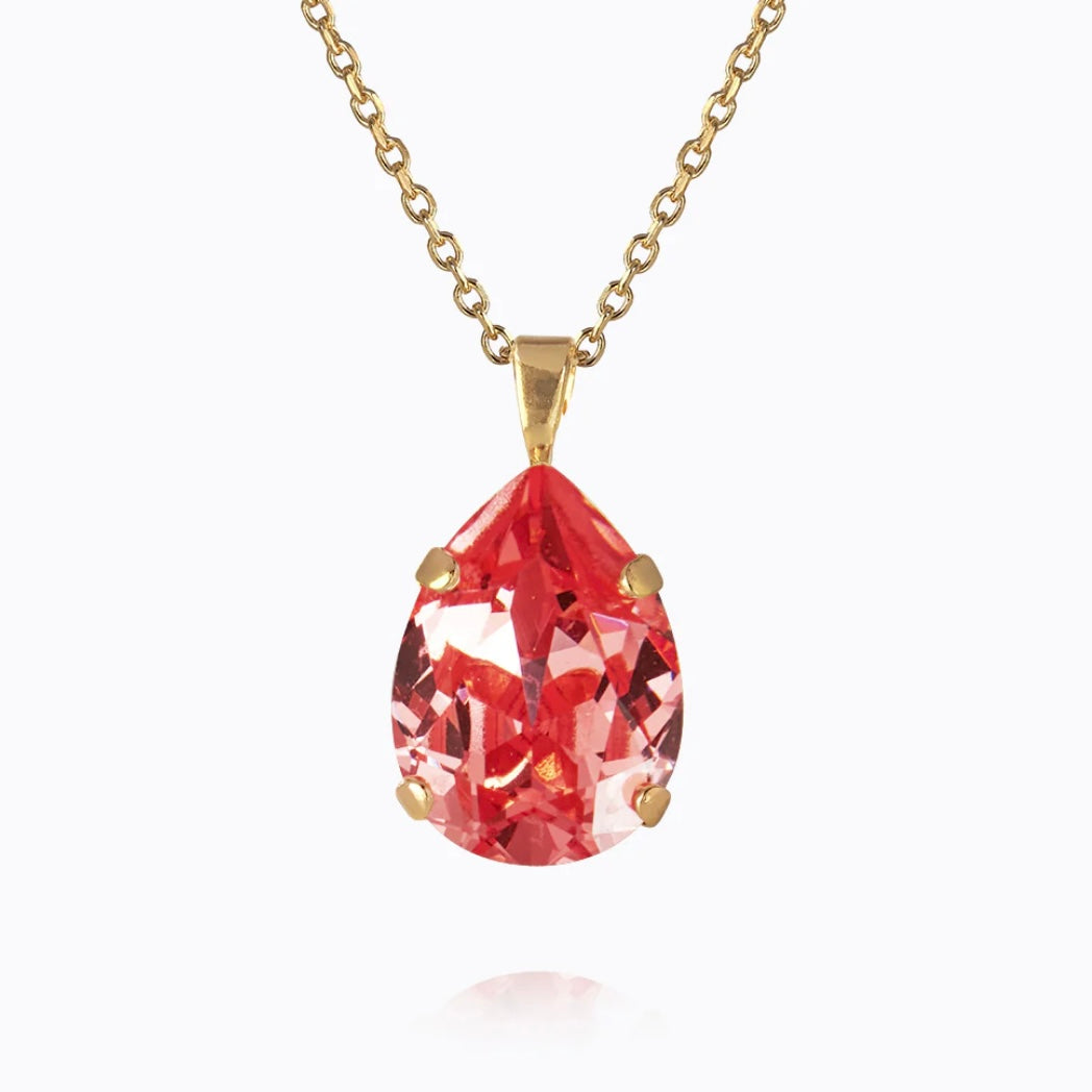 Caroline Svedbom Mini Drop necklace Gold Rose Peach