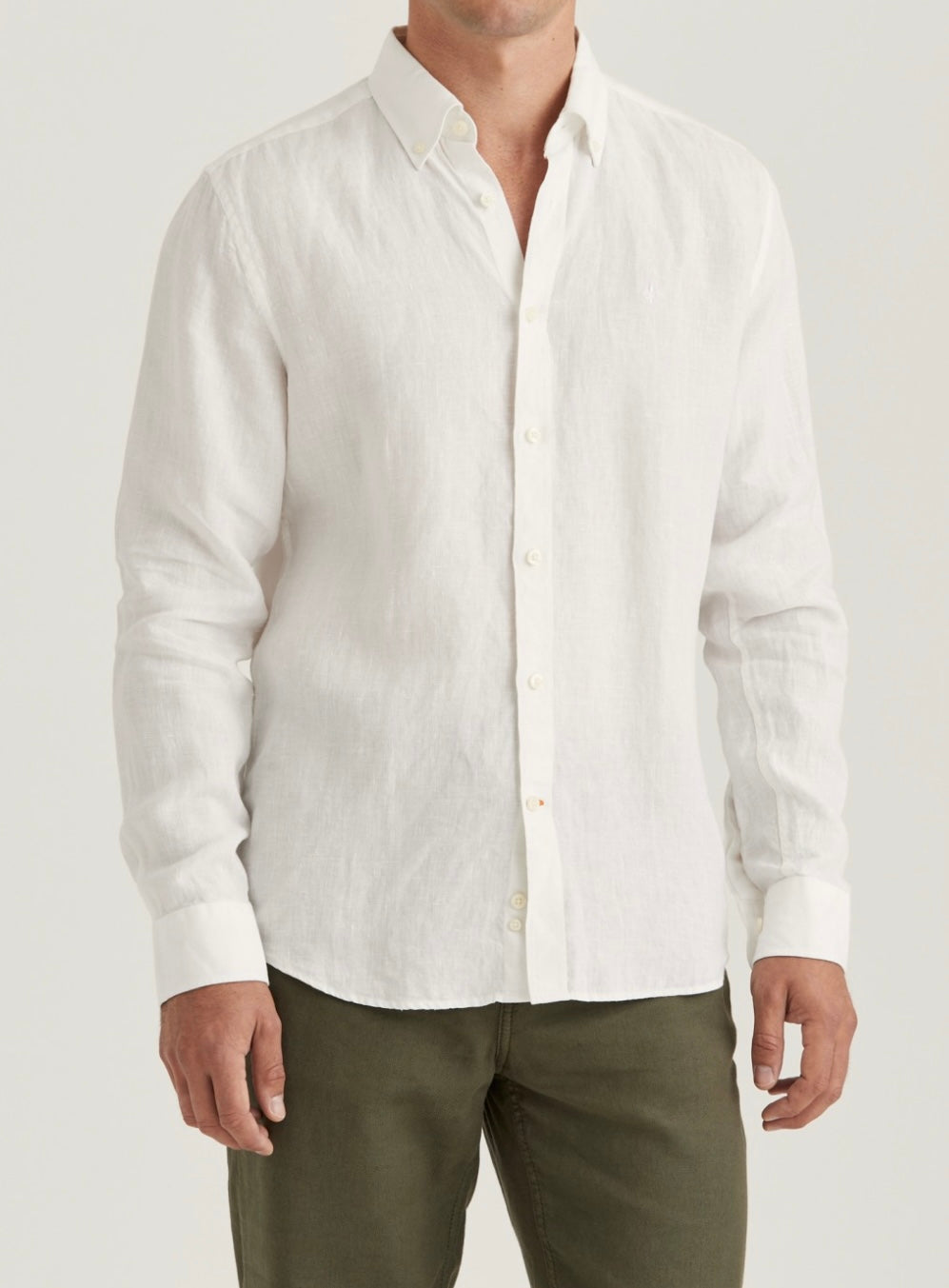 Morris Douglas BD Linen Shirt - White