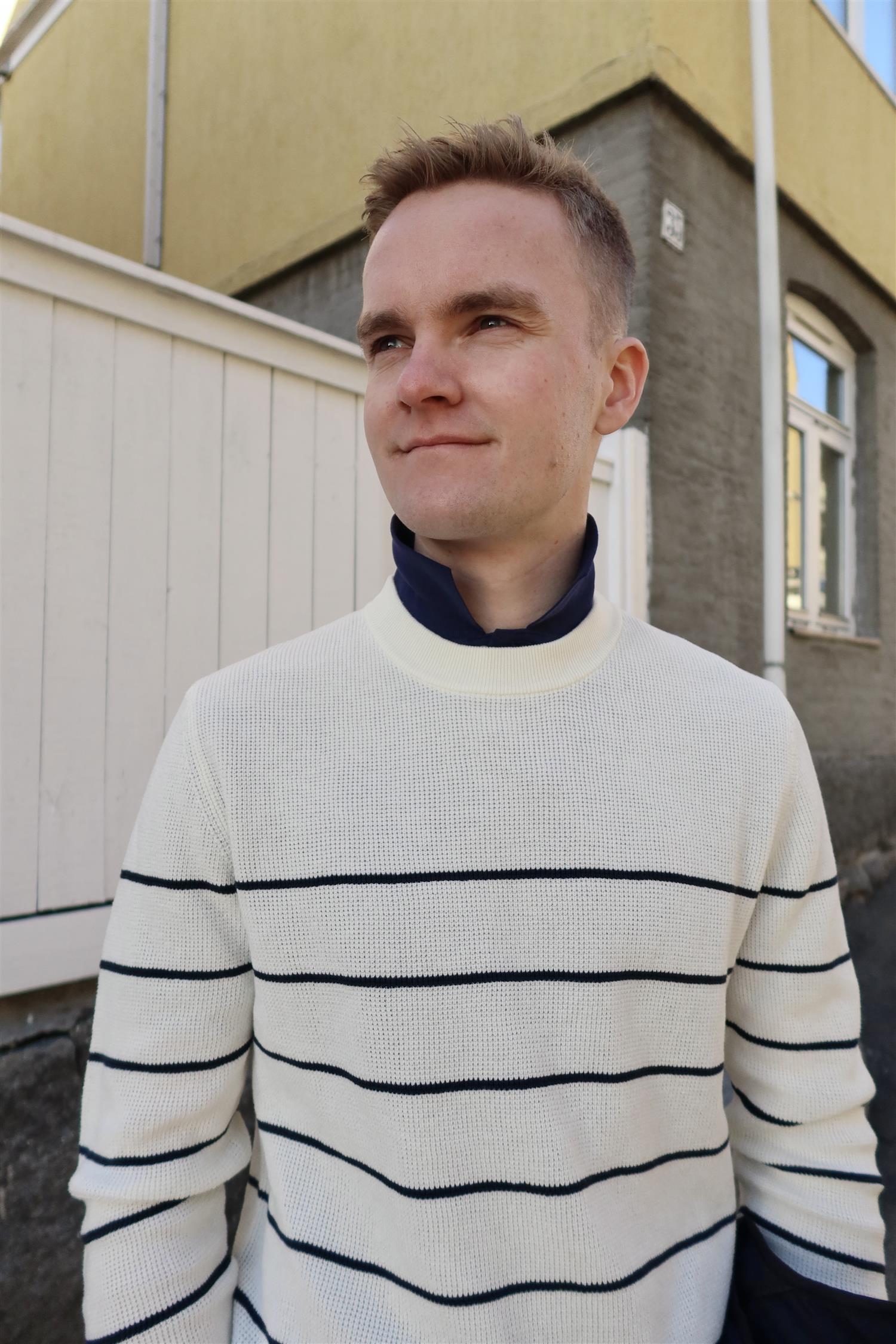 Matinique Triton Stripe sweater - Broken White