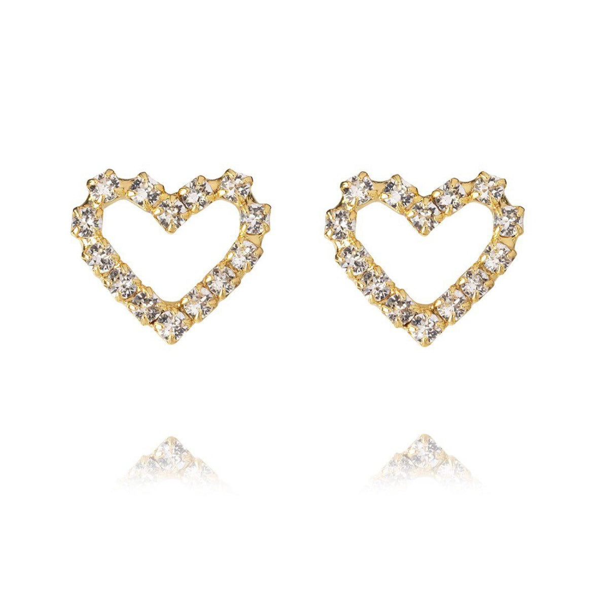 Caroline Svedbom Sweetheart earrings Gold Crystal
