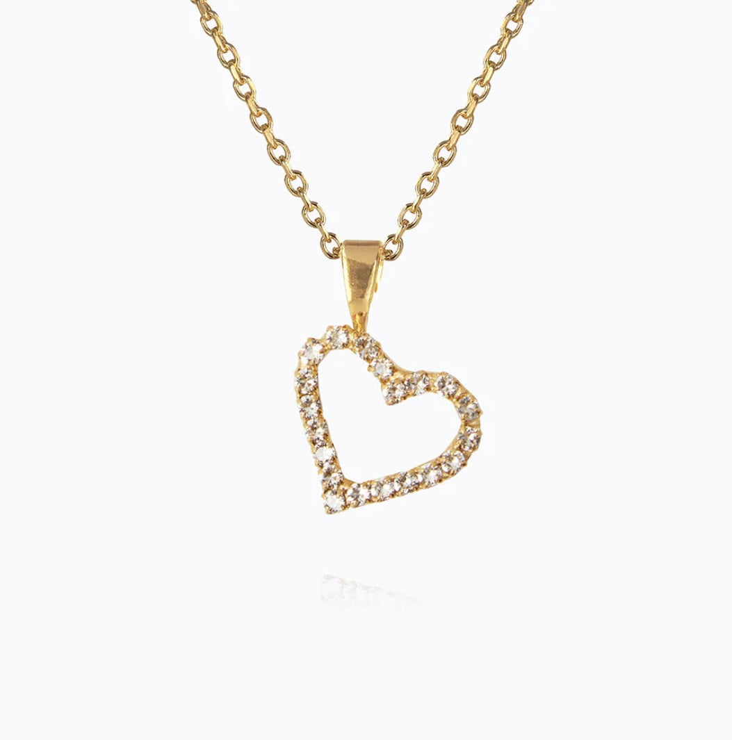 Caroline Svedbom Mini Sweetheart necklace Gold Crystal