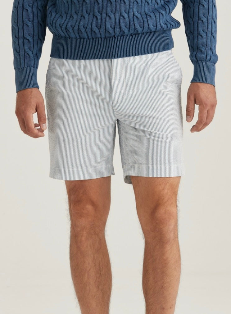 Morris Seersucker Summer shorts - Light Blue