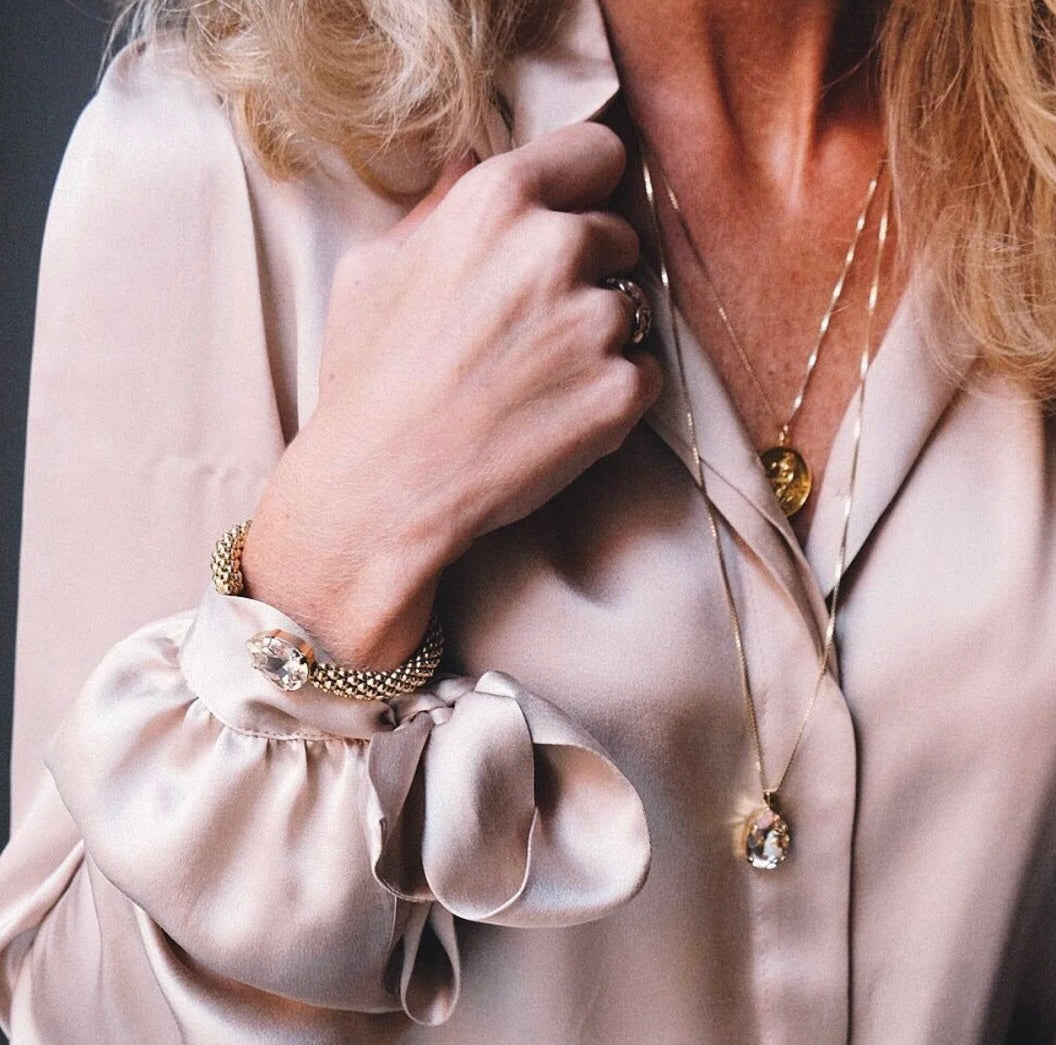 Caroline Svedbom Classic Rope bracelet Gold Silk