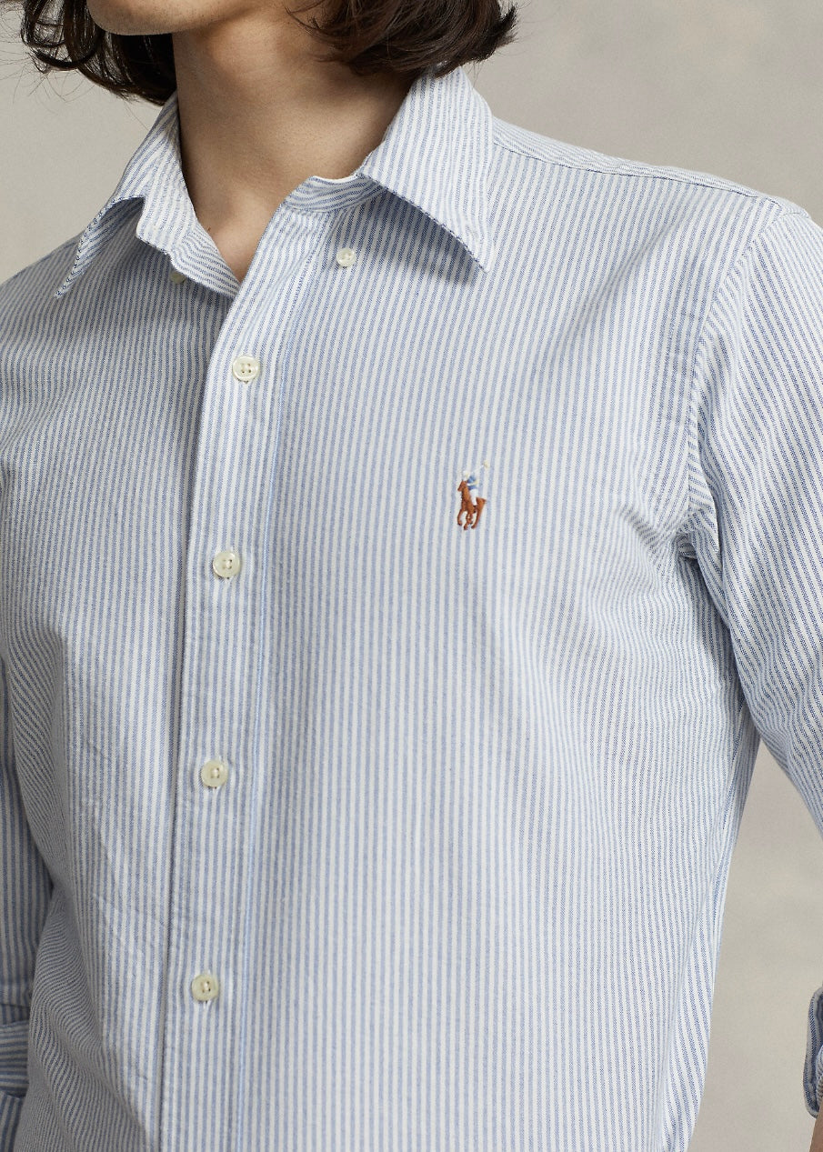 Custom Fit Stripe Oxford shirt Blue/White