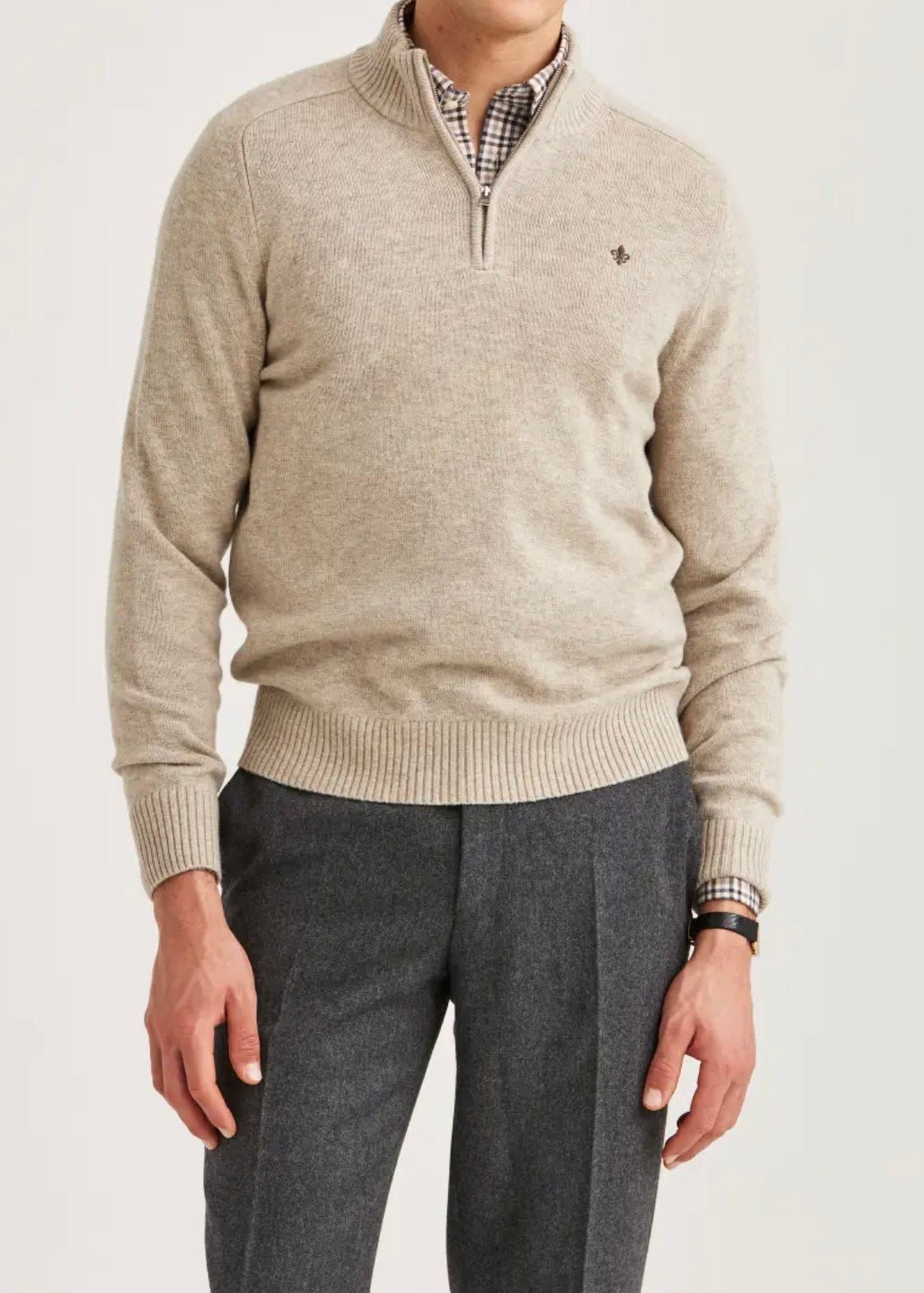 New Hertford Half Zip Brown