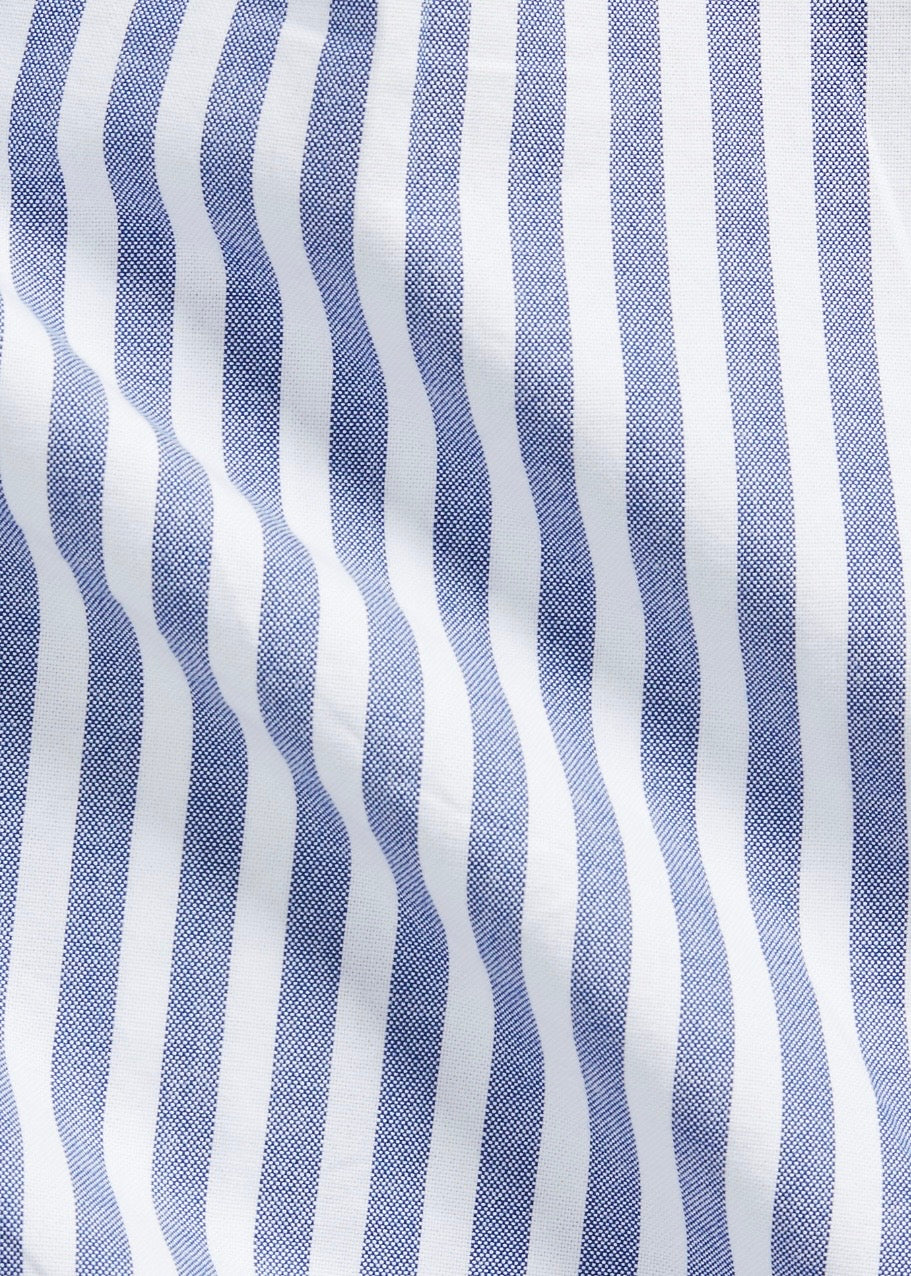 Slim Fit Striped Oxford Shirt Heritage Royal