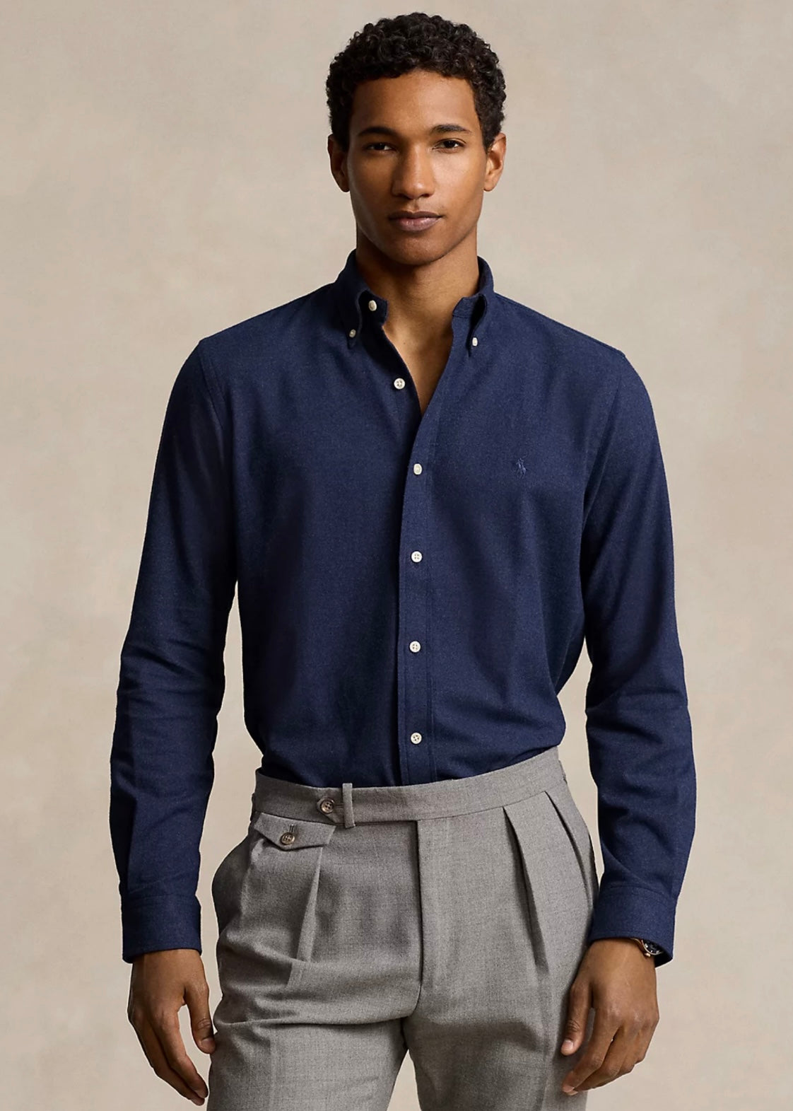 Polo Ralph Lauren Cotton Twill shirt Custom Fit - Navy Heather