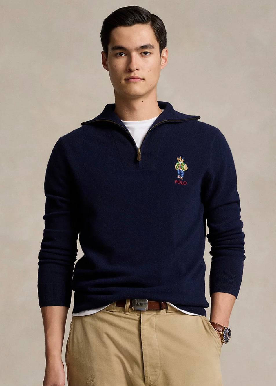 Polo Ralph Lauren Wool zip - Navy Bear