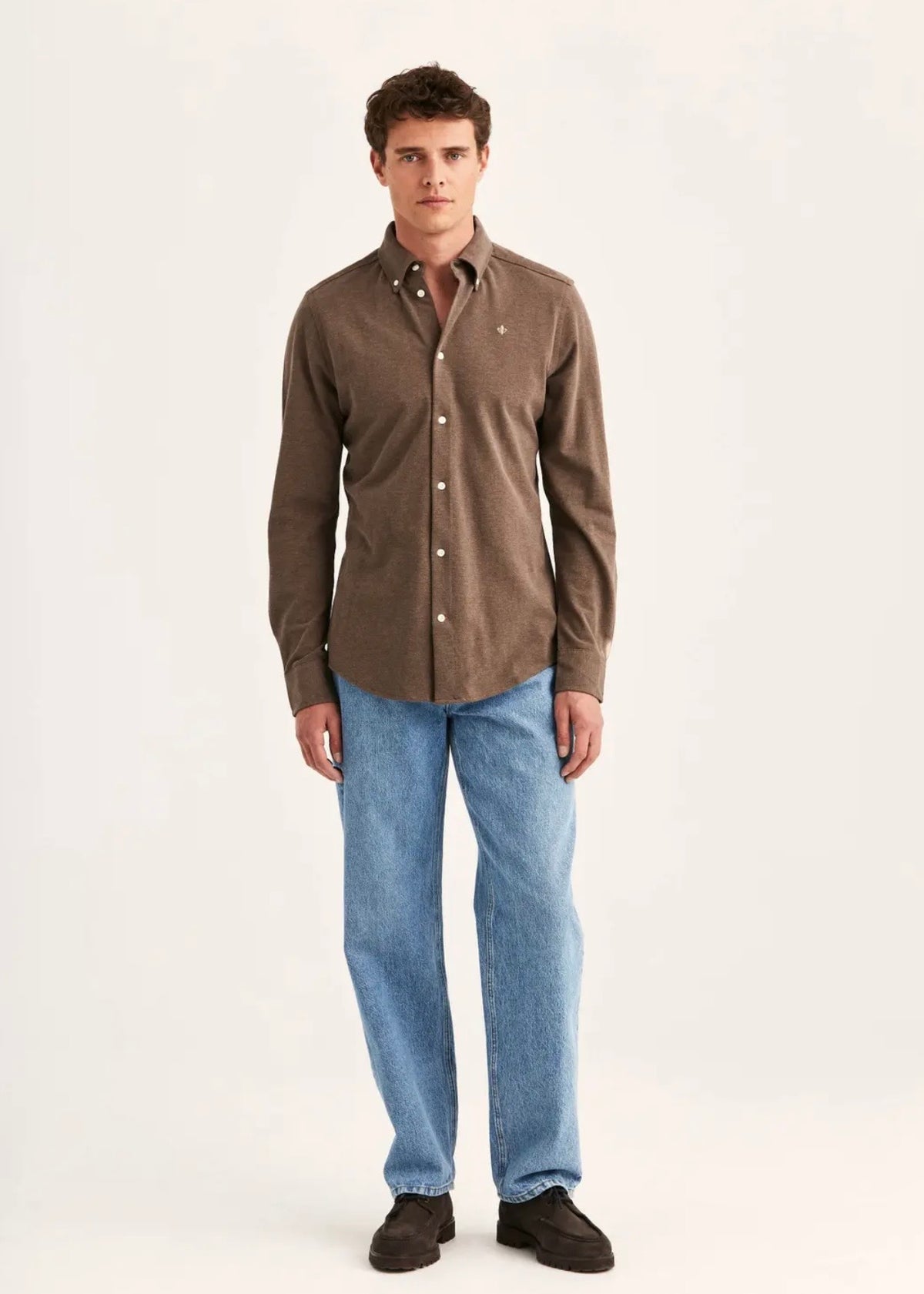 Camden Piqué Shirt Brown