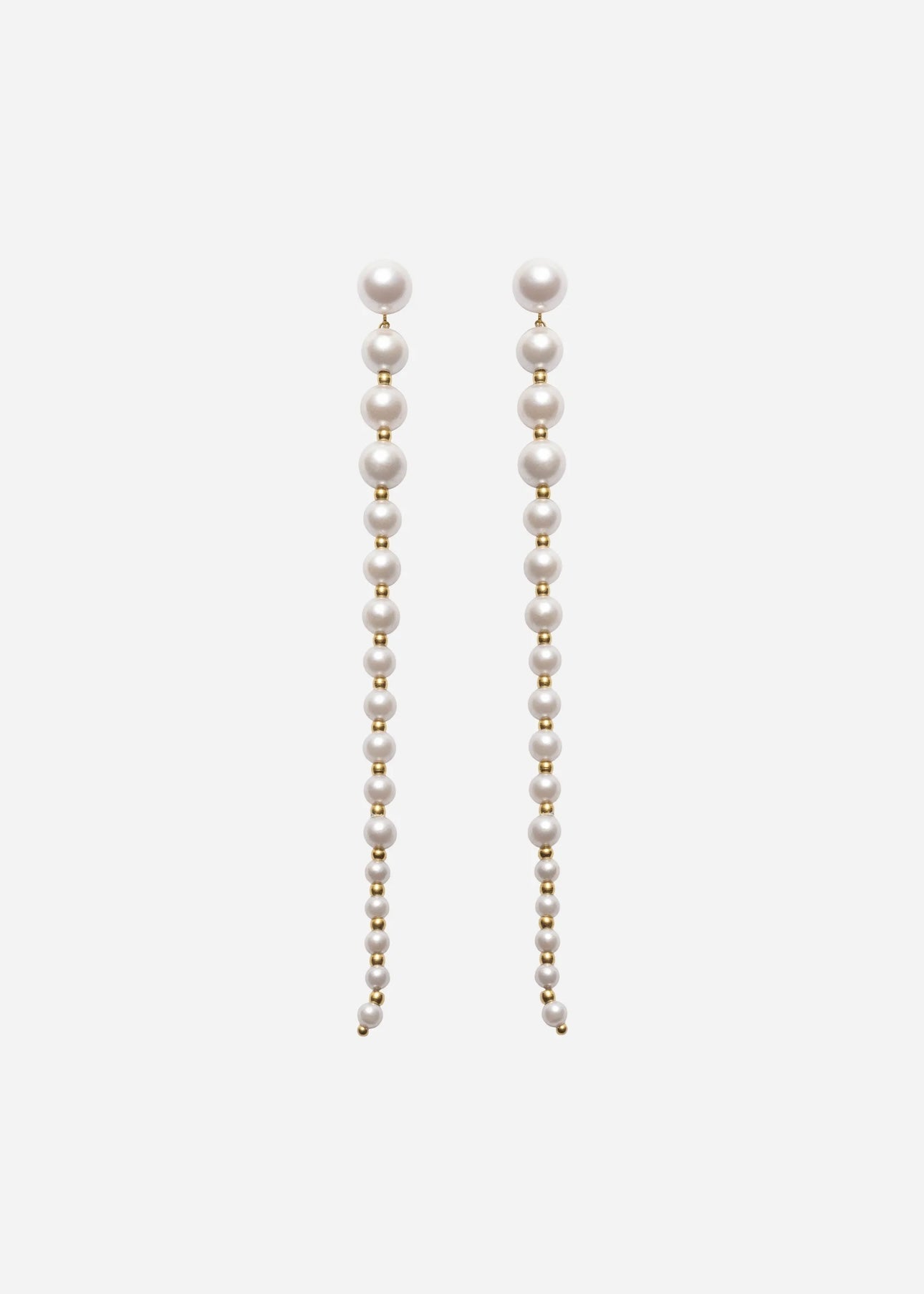 The Long Pearl earrings Cream