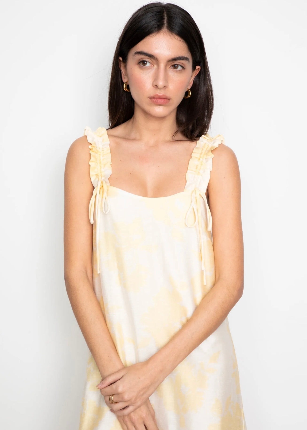 Zaha Dress Yellow Floral Print